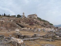 General view of sanctuary of Demeter and Kore and the Telesterion (Initiation Hall), center for the Eleusinian Mysteries, Eleusis (8191841684).jpg