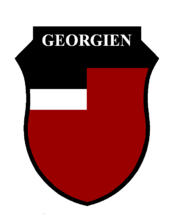 Эмблема Грузинского легиона, являвшаяся основным знаком, обозначающим принадлежность соединения в 1941—1945 гг.