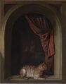 Кошка, присевшая на подоконник в мастерской художника. 1657. Лейденская коллекция, Нью-Йорк