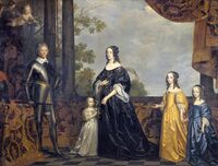 Групповой портрет Фредерика Генриха, принца Оранского, Амалии Зольмс-Браунфельс и их трёх младших дочерей. Ок. 1647. Холст, масло. Рейксмюсеум, Амстердам