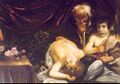 Jesús durmiendo con San Juan Bautista y San Zacarías