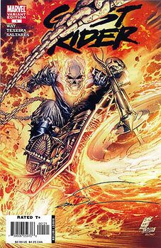 Вариант обложки Ghost Rider vol. 3 #1 (2006) Художник: Марк Сильвестри