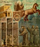 Giotto - Legend of St Francis - -08- - Vision of the Flaming Chariot.jpg
