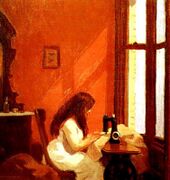 Картина «Девушка за швейной машиной» Эдварда Хоппера (1921 год)