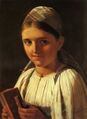 Девушка с гармошкой А.Г. Венецианов, 1840 г.