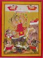 Богиня Дурга убивает быка-демона. ок. 1750, Собрание Бакливала.
