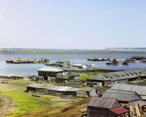 Слияние Иртыша и Тобола. 1912 год. Фото С. М. Прокудина-Горского