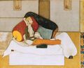 Говардхан. Умирающий Инаят Хан. ок. 1618, Бодлеянская библиотека, Оксфорд