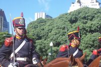 Гренадеры президентского гренадерского полка (почётного караула) в Буэнос-Айресe.
