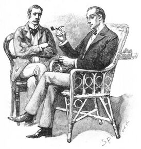 Доктор Ватсон (слева) и Шерлок Холмс. Рисунок Сидни Пэджета