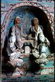 Скульптуры в нише над главной фигурой Будды, пещера Могао 27, Высокая Тан