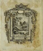 Copper engraving ex libris from Albrecht von Haller. Fondazione BEIC