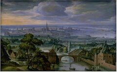 Пейзаж с видом Антверпена (1580—1589, Statens Museum for Kunst (National Gallery of Denmark), Copenhagen)