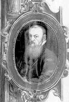 Ганс Милих. Автопортрет в рукописи сочинений Орландо ди Лассо. 1565