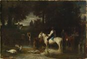 Всадники у реки. 1864 Галерея Шака, Мюнхен