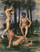 Трое юношей среди померанцевых деревьев. 1875–1880 Новая пинакотека, Мюнхен[5]