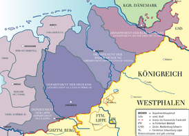 Департаменты Французской империи на северогерманских землях в 1812 году