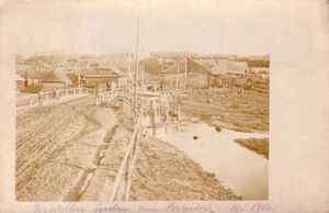 Река Сервеч в посёлке Городище. Фото 1916 года