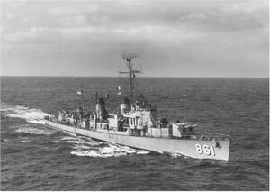 USS Harwood (Kocatepe) в 1960 году, этот эсминец был потоплен в бою у Пафоса