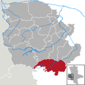 Городской округ Харцгероде на карте района Гарц