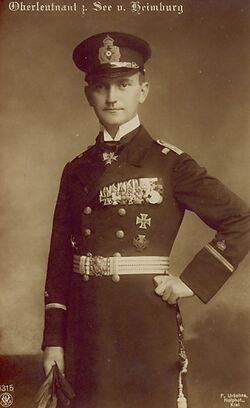 Обер-лейтенант ВМФ Хейно фон Хеймбург. 1917 г.