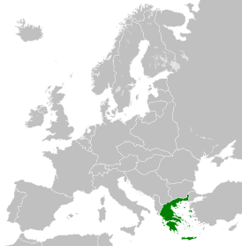     Греческая республика на карте Европы в 1935 году