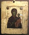 Богоматерь Одигитрия. Византия, XIV век. Из пядничного ряда центрального иконостаса