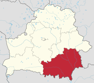 Гомельская область на карте