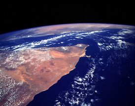 Полуостров Сомали, вид из космоса