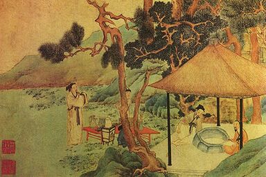 明·文徵明. 惠山茶会图. 1518 г.