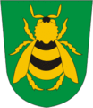 Изображение шмеля на гербе волости Хуммули (Эстония)