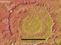 Месторождение карбонатов на карте кратера Гюйгенс