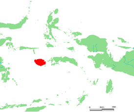 Расположение острова Буру на карте восточной Индонезии