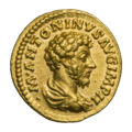 Марк Аврелий (161—180). Ауреус. Рим. Аверс.
