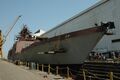 INS Sahyadri being fitted out at Mazagon Docks.