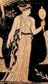 Греческое платье на вазе 400 года до н.э.