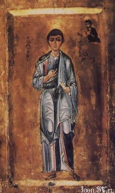 Один из старейших образов апостола — византийская икона X века. Монастырь Святой Екатерины на Синае
