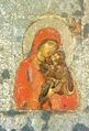 «Святая Анна с младенцем Марией», сербская (?) икона, XIV век