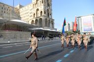 Ilham Aliyev and Recep Tayyip Erdogan attended the parade dedicated to 100th anniversary of liberation of Baku 35.jpg