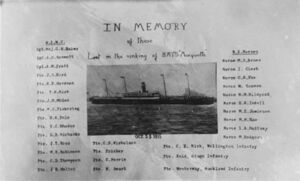 Мемориальная открытка в память о судне и его пассажирах