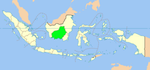 Центральный Калимантан на карте