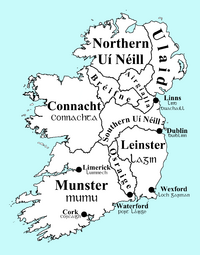 Основные королевства средневековой Ирландии