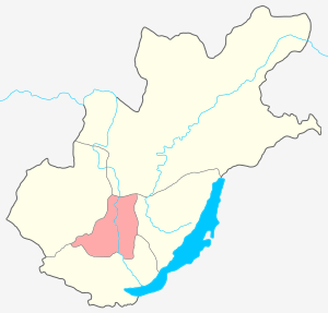 Балаганский уезд на карте
