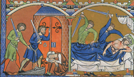Убийство Иевосфея. Иллюстрация из Библии Мациевского