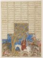 Искандар у говорящего дерева. Персидская миниатюра, около 1330—1340