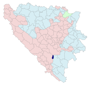 Община Источни-Мостар на карте