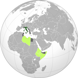 Территория Королевства Италии вместе с колониями в период Второй мировой войны.
