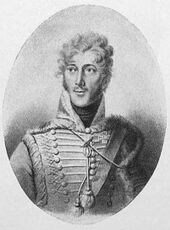 Портрет полковника Гродненского гусарского полка И. С. Горголи, 1807 г., литография Поля Пети.
