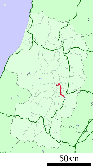JR Aterazawa Line linemap.svg