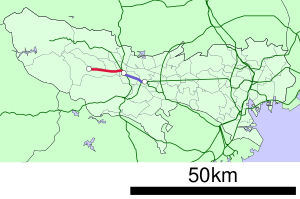 JR Itsukaichi Line linemap.svg